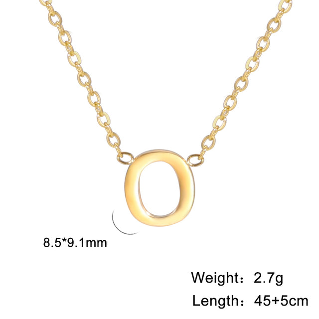 Swinging A - Z Initial Necklace - Silver / O The Namely Mine thenamelymine