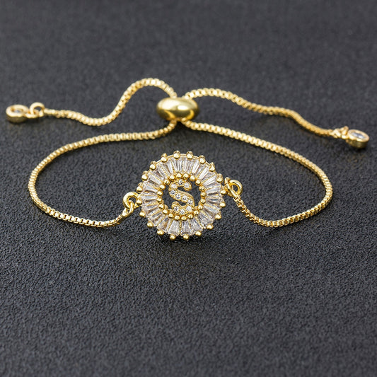 My Sunshine Initial Bracelet - The Namely Mine thenamelymine