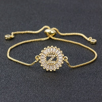 My Sunshine Initial Bracelet - Z The Namely Mine thenamelymine