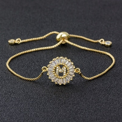 My Sunshine Initial Bracelet - M The Namely Mine thenamelymine