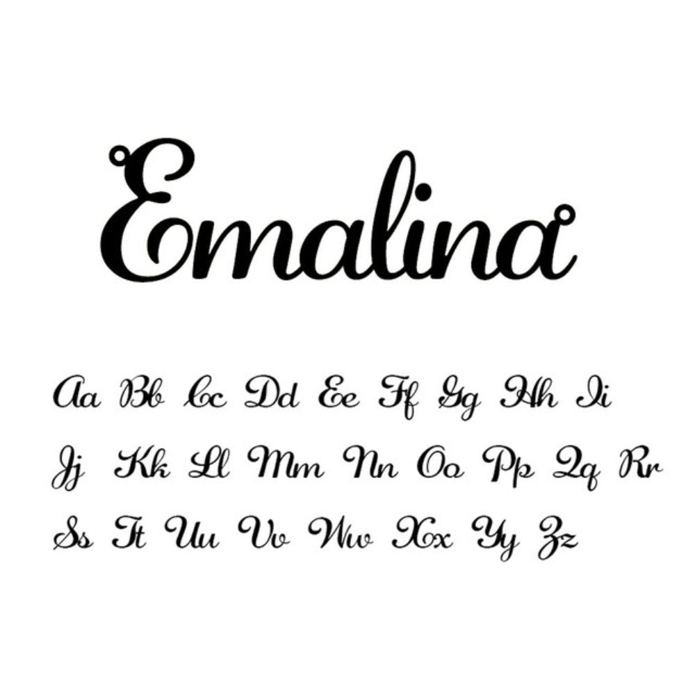 Double Name Ring - Silver Steel / Emalina The Namely Mine thenamelymine
