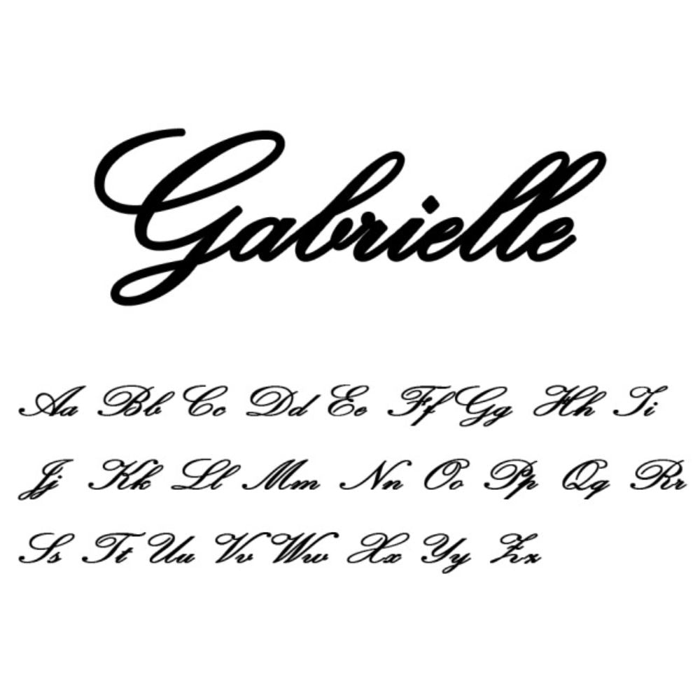 Double Name Ring - Silver Steel / Gabrielle The Namely Mine thenamelymine
