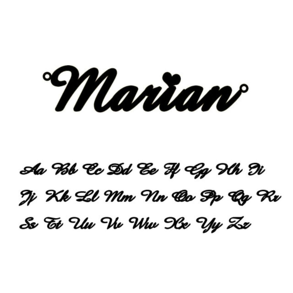 Double Name Ring - Silver Steel / Marian The Namely Mine thenamelymine