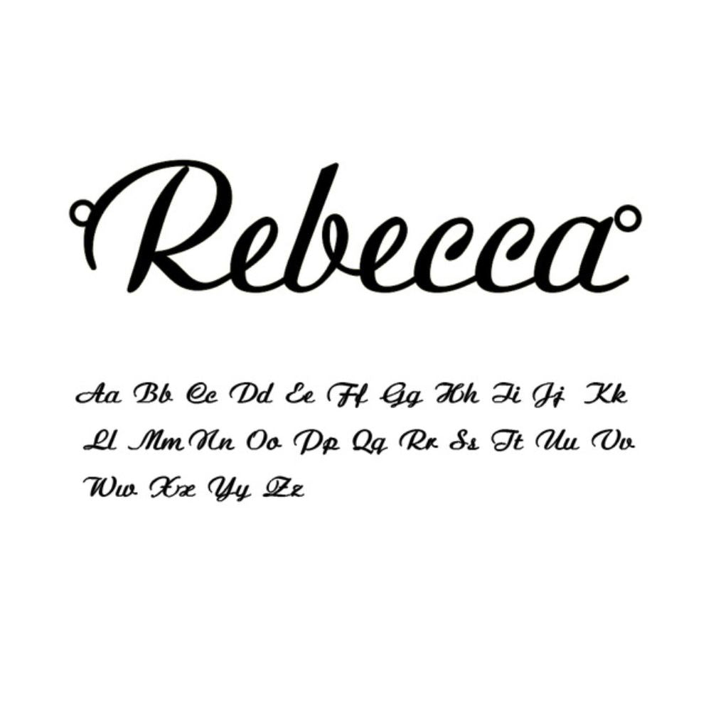 Double Name Ring - Gold / Rebecca The Namely Mine thenamelymine