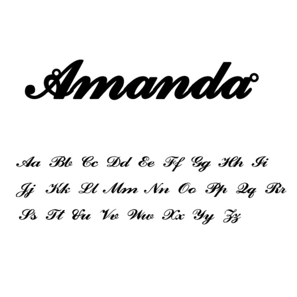 Double Name Ring - Silver Steel / Amanda The Namely Mine thenamelymine