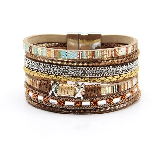 Tenacious Boho Multi-Layer Bangle - Gold The Namely Mine thenamelymine