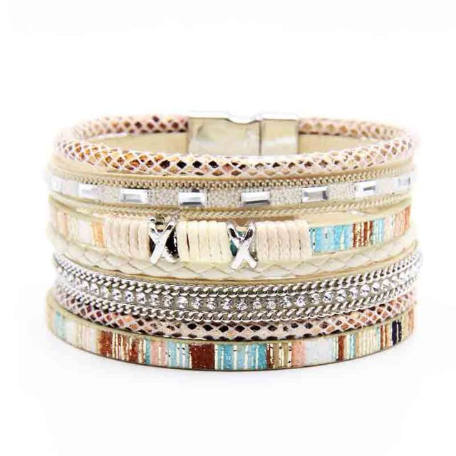 Tenacious Boho Multi-Layer Bangle - Khaki The Namely Mine thenamelymine