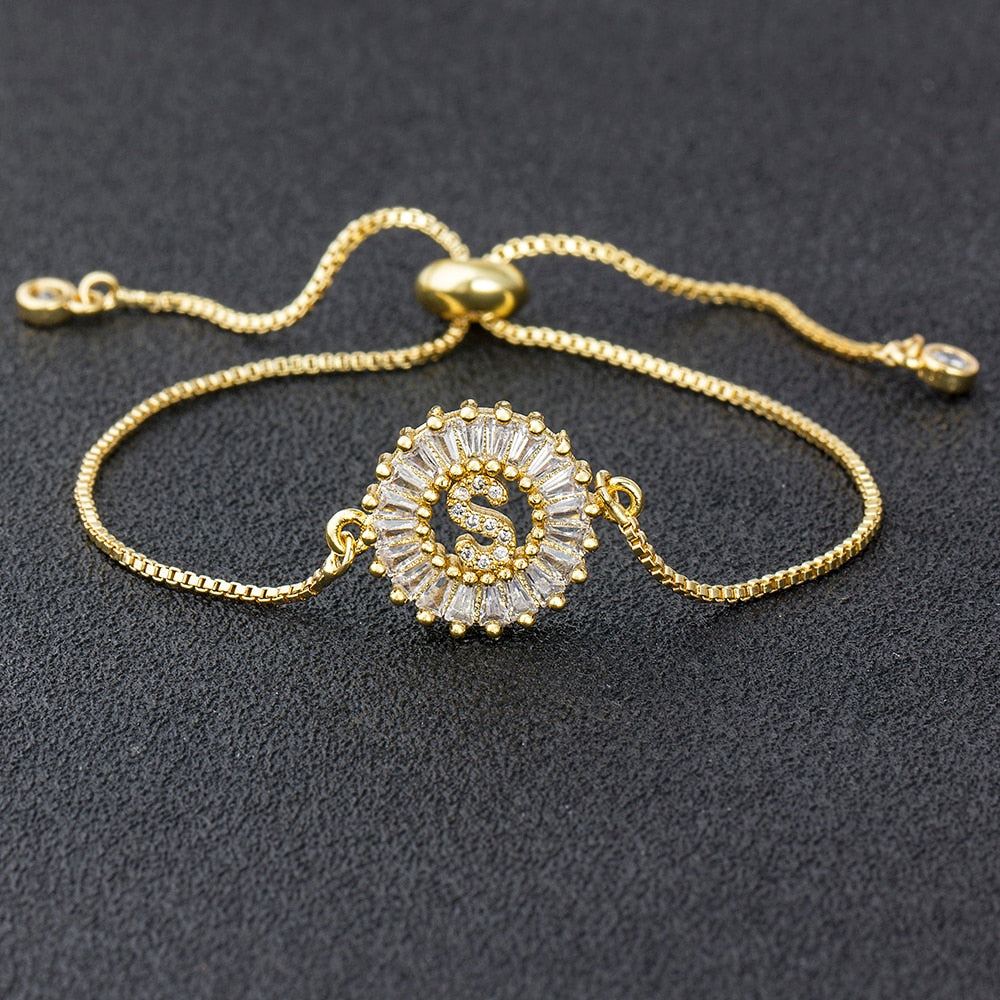 My Sunshine Initial Bracelet - The Namely Mine thenamelymine