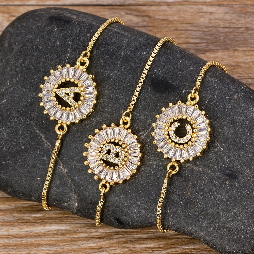 My Sunshine Initial Bracelet - The Namely Mine thenamelymine