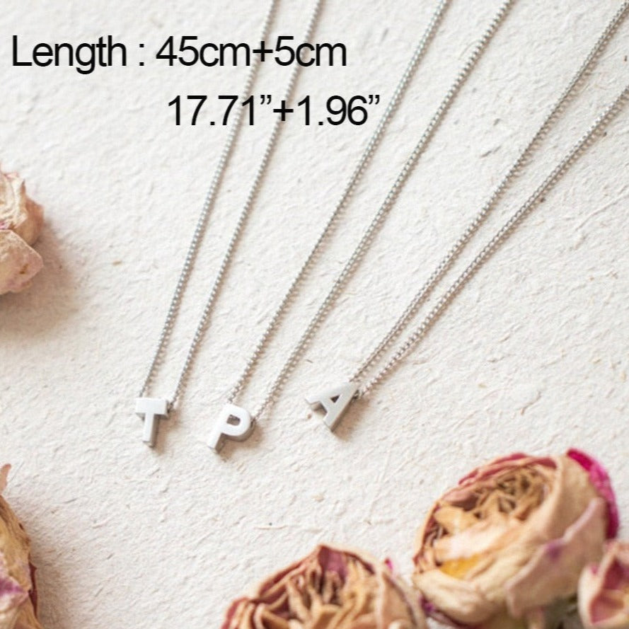 Tiny Spark Initial Necklace - O Chain / A The Namely Mine thenamelymine