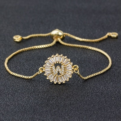 My Sunshine Initial Bracelet - W The Namely Mine thenamelymine