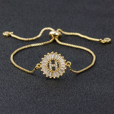 My Sunshine Initial Bracelet - H The Namely Mine thenamelymine