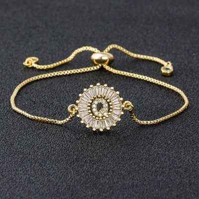 My Sunshine Initial Bracelet - Q The Namely Mine thenamelymine