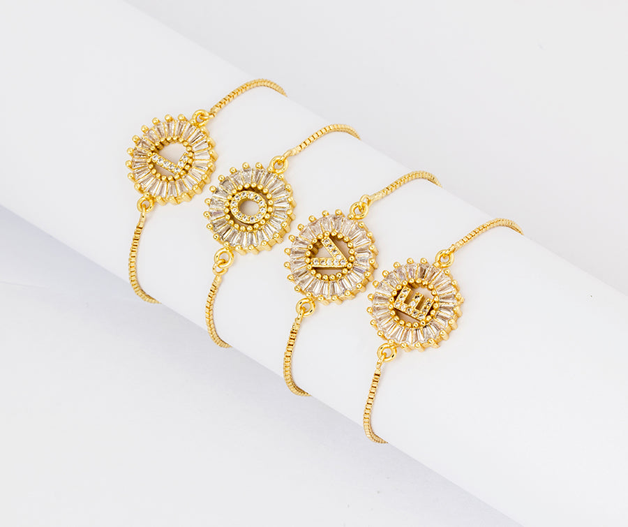 My Sunshine Initial Bracelet - The Namely Mine thenamelymine