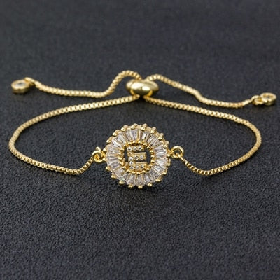 My Sunshine Initial Bracelet - E The Namely Mine thenamelymine