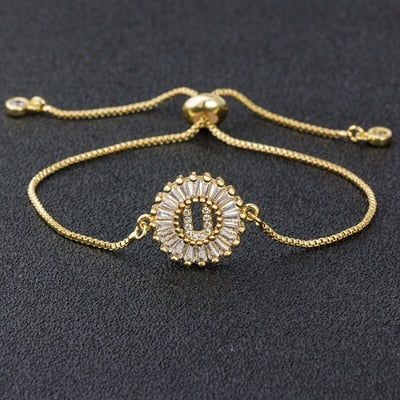 My Sunshine Initial Bracelet - U The Namely Mine thenamelymine
