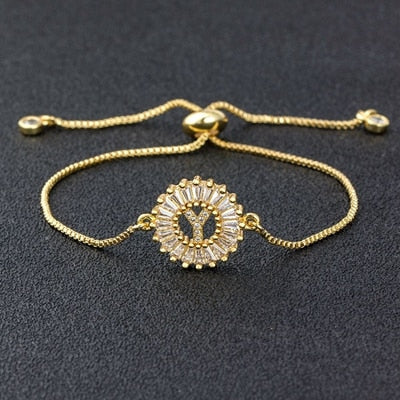 My Sunshine Initial Bracelet - Y The Namely Mine thenamelymine