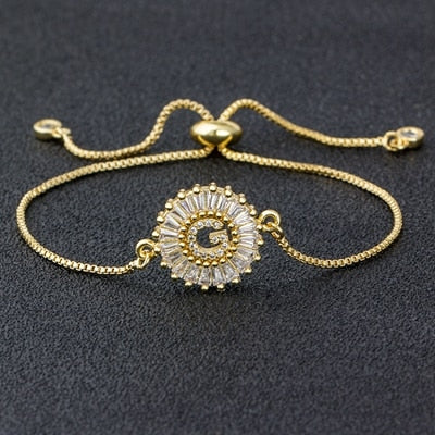 My Sunshine Initial Bracelet - G The Namely Mine thenamelymine