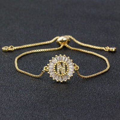 My Sunshine Initial Bracelet - N The Namely Mine thenamelymine