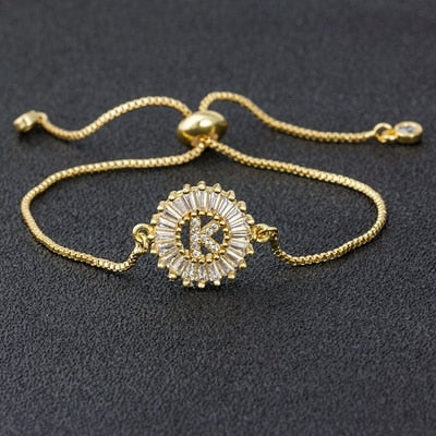 My Sunshine Initial Bracelet - K The Namely Mine thenamelymine