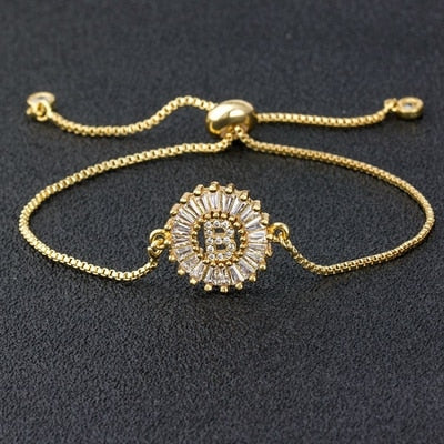 My Sunshine Initial Bracelet - B The Namely Mine thenamelymine