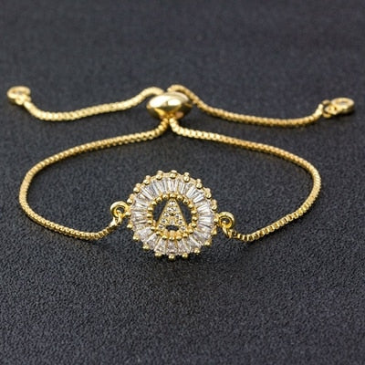My Sunshine Initial Bracelet - A The Namely Mine thenamelymine