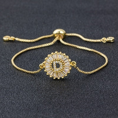 My Sunshine Initial Bracelet - D The Namely Mine thenamelymine