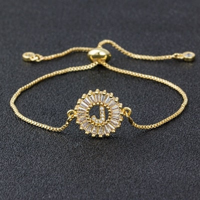 My Sunshine Initial Bracelet - J The Namely Mine thenamelymine